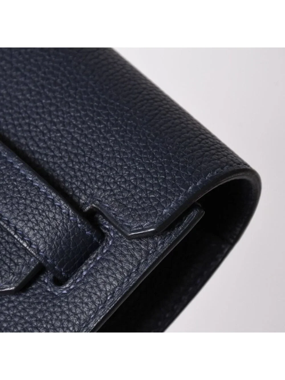 Hermes Clutch Kelly Depeches 25 Bleu Nuit Silver